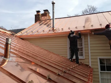 Copper roof installation services